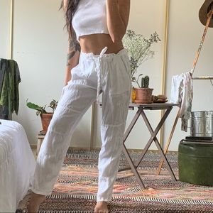 White Linen Pants